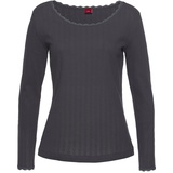 S.Oliver Damen Pyjamaoberteil graphit Gr.40/42