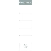 Exacompta Rückenschilder 537E Weiß 48 x 185 mm 10 Blatt