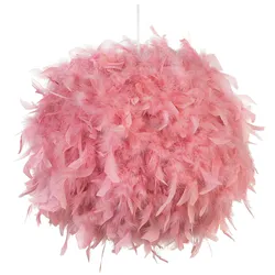 Hängeleuchte DRAVA Federn Rosa