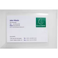 Exacompta Präsentationsmappe A4 doppelseitig PP 400my glasklar Packung mit 10 Stück