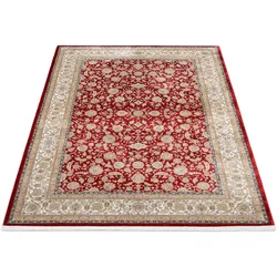 Teppich OCI DIE TEPPICHMARKE "INSPIRATION KESHAN", rot (rot, creme), B:200cm L:290cm, Viskose, Teppiche, maschinell gewebt, Orient Optik, Kurzflor