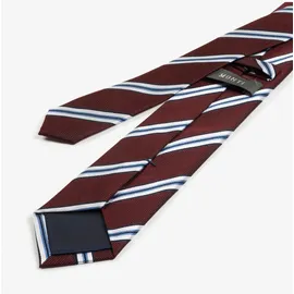 Monti Krawatte MONTI "THOMA", Herren, rot (bordeaux gestreift), Seide, gestreift, Krawatten, aus reiner Seide – mit klassischem Streifen-Dessin und Twill-Struktur