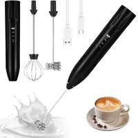 Milchaufschäumer Stab USB Wiederaufladbar ​Milchschäumer 3-Gang Elektrischer ...
