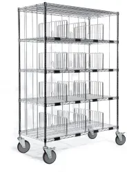 novocal Sortierregalwagen SR415B6-25 , SR415B6-25, 6 Böden, 25 Fächer