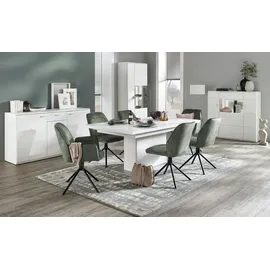 MCA Furniture MCA Ottawa Polsterstuhl mit Armlehne Metall/Stoffbezug - 2 Jahre Gewährleistung - mind. 14 Tage Rückgaberecht - grün