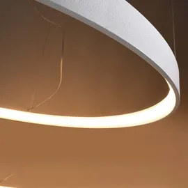 Sollux Lighting Hängeleuchte Pendellampe Designleuchte Wohnzimmerlampe LED Ringe schwarz D 78cm