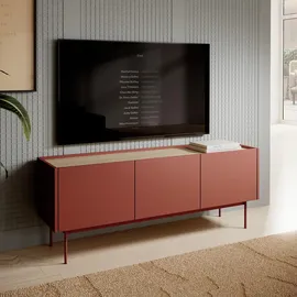 masseno COLORE Lowboard 144 cm Rot MDF