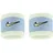 Nike Swoosh Classic Wristbands 2er Pack Schweißbänder Tennis Fitness Running Handgelenkbänder Sport, Cobalt Bliss/Volt Tint/Soft Yellow, One Size