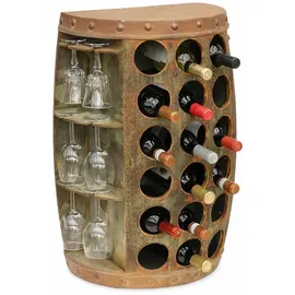 DanDiBo Ambiente Weinregal 72 cm Braun