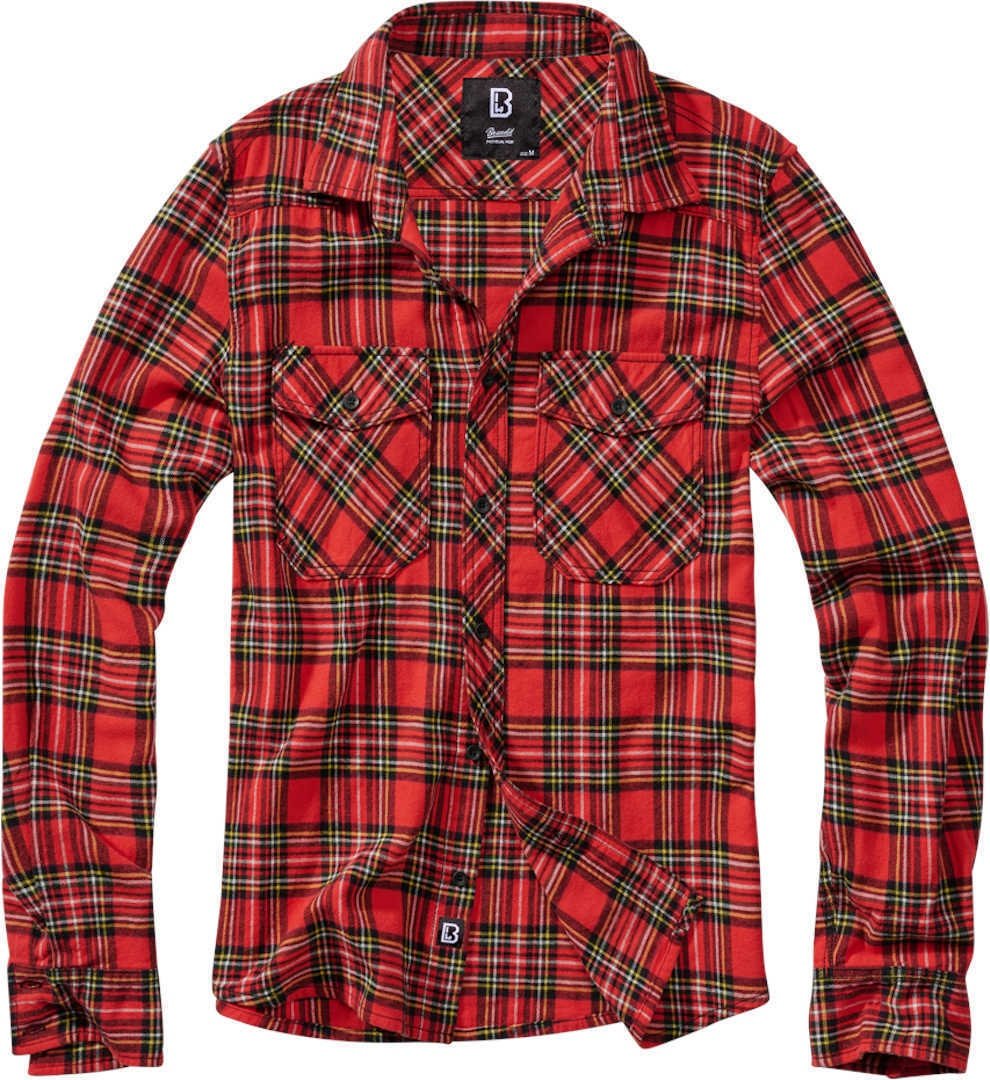 Brandit Check Shirt, rood, 4XL Voorman