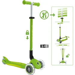 GLOBBER PRIMO FOLDABLE PLUS LIGHTS grün-lime grün, mit Leuchtrollen EINHEITSGRÖSSE