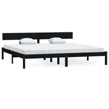 vidaXL Massivholzbett 180 x 200 cm Schwarz