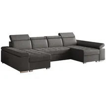 moeblo Möblo Wohnlandschaft Grau, 5-Sitzer, U-Form, 330x94x168 cm, Wohnzimmer, Sofas & Couches, Wohnlandschaften, Wohnlandschaften in U-Form