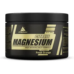 Peak - Magnesium Citrat Pulver - 240g Geschmacksrichtung Fresh Orange
