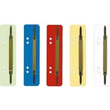 Exacompta 427000B 250er Pack Karton-Heftstreifen Farbig sortiert. Aus Karton kaufmännische Heftung Aktendulli Hefter Schnellhefter ideal für Büro und Schule