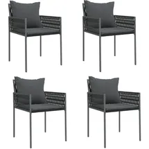 vidaXL Gartenstuhl 54 x 61 x 83 cm schwarz 4 St.
