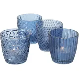 Boltze Windlicht Marilu Glas Blau