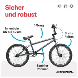 S'COOL XtriX 20 Zoll RH 25 cm grau/orange