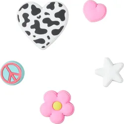 Schuhanstecker CROCS "Jibbitz Girly Icon", Kinder, bunt (rosa bunt), PVC, Schuhzubehör, Schuh Dekoration für einen einzigartigen Look
