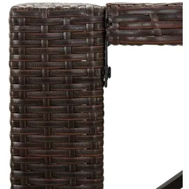 vidaXL 5-tlg. Gartenbar-Set mit Kissen Braun Poly Rattan
