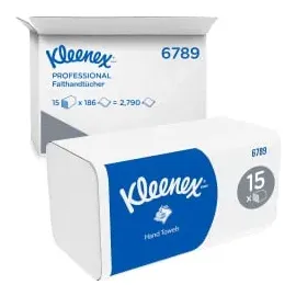 Kleenex Kleenex® Papierhandtücher 6789 2-lagig,geprägt hochweiß L217xB210ca.mm 2790 Tücher/VE