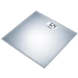 BEURER Personenwaage bis 180kg Glas LCD-Anzeige silber SR GS1