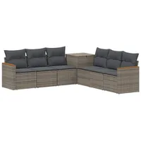 vidaXL Sofa Set 7-tlg. grau/dunkelgrau