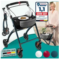 eloneo Premium Wohnungsrollator grau mit abnehmbarem Tablett