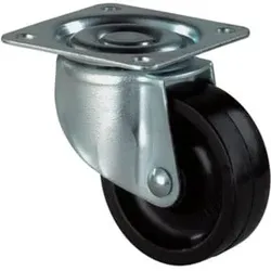 BS Lenkrolle Durchmesser 25mm, Tragfähigkeit 15 kg, Kunststoffrad schwarz