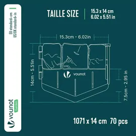 VOUNOT Rasenkante Kunststoff 10,7 m 70 Stück Terrakotta