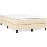 vidaXL Boxspringbett mit Matratze Creme 120x190 cm Stoff