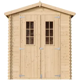 TIMBELA Gartenhaus Timbela M367C+M367G 1,96 x 1,36 m Beige