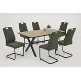 Hela Freischwinger »CHRISTINA«, (Set), 4 St., Webstoff, 1, 2 oder 4 Stück, Schwingstuhl grün