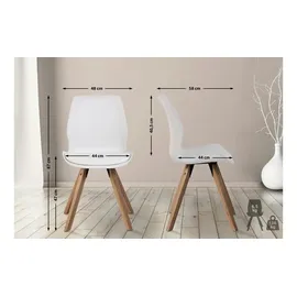 CLP Esszimmerstuhl Luna weiß Kunststoff