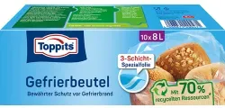 Toppits® Gefrier-Beutel 4008871200471 , 1 Packung = 10 Stück á 8 l Fassungsvermögen