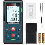 Digitaler Laser-entfernungsmesser, Lm50 50 M Digitaler Laser-entfernungsmesser, Längen-/flächen-/volumen-/pythagoras-messung Mit Lcd-hintergrundbeleuchtung, Ip54 (50 M)