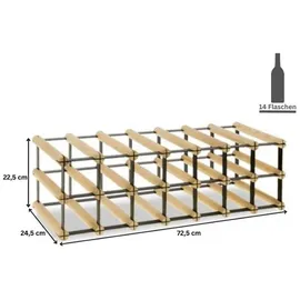 Proregal Weinregal 22,5 x 72,5 x 24,5 cm Natur