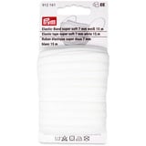 Prym 912161 Elastic super soft, elastisches, superweiches Band, 7mm x 15m, weiß, 65% Polyester 35% Elasthan, 7 mm