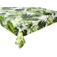 Wachstuch Tischdecke abwaschbar Gartentischdecke, Viele Größen und Designs, wasserabweisend (Grün Blätter– WF-5236A, 100x140 cm)