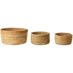 Aufbewahrungskorb Jute naturfarben / beige 3er Set RANWAL