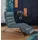 W.Schillig Relaxliege daily dreams Leder/Polyester 75 x 91 x 170 cm Blau mit Kissen
