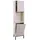 Mendler Hochschrank HWC-O42, Badschrank Badregal Badezimmer Schrankfächer Wäschekorb, MDF Melamin 174x39x30cm ~ Holzoptik beige