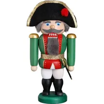 Seiffener Volkskunst Nussknacker General 20 cm Holz grün