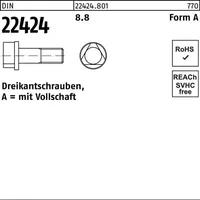 Industrial Quality Supplies DIN 22424 Form A Dreikantschraube M8x30
