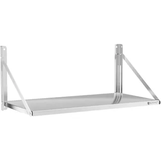 Royal Catering Wandbord klappbar 40 kg Wandregal 100 x 45 cm Edelstahl