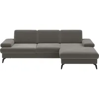 sit&more Ecksofa Morris L-Form Polyester 3-Sitzer Grau