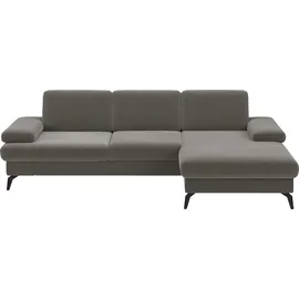sit&more Ecksofa Morris L-Form Polyester 3-Sitzer Grau