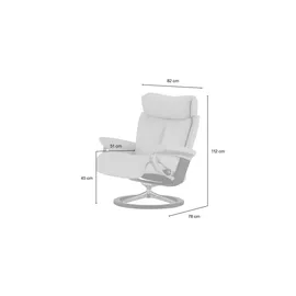 Stressless Relaxsessel Leder 82 x 112 x 78 cm Braun mit Hocker