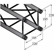 Alutruss DECOLOCK DQ4-3000 4-Punkt-Traverse