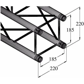 Alutruss DECOLOCK DQ4-3000 4-Punkt-Traverse